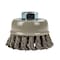 Forney Command PRO Cup Brush, Knotted, 2-3/4 in x .020 in x 5/8 in-11 72830 - alternate 3